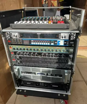Full Amplifier Rack Set of Amplifiers With Mixer