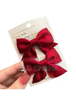 1pair Simple Style Hair Bow Clips Non-Slip Cute. Tvx23582