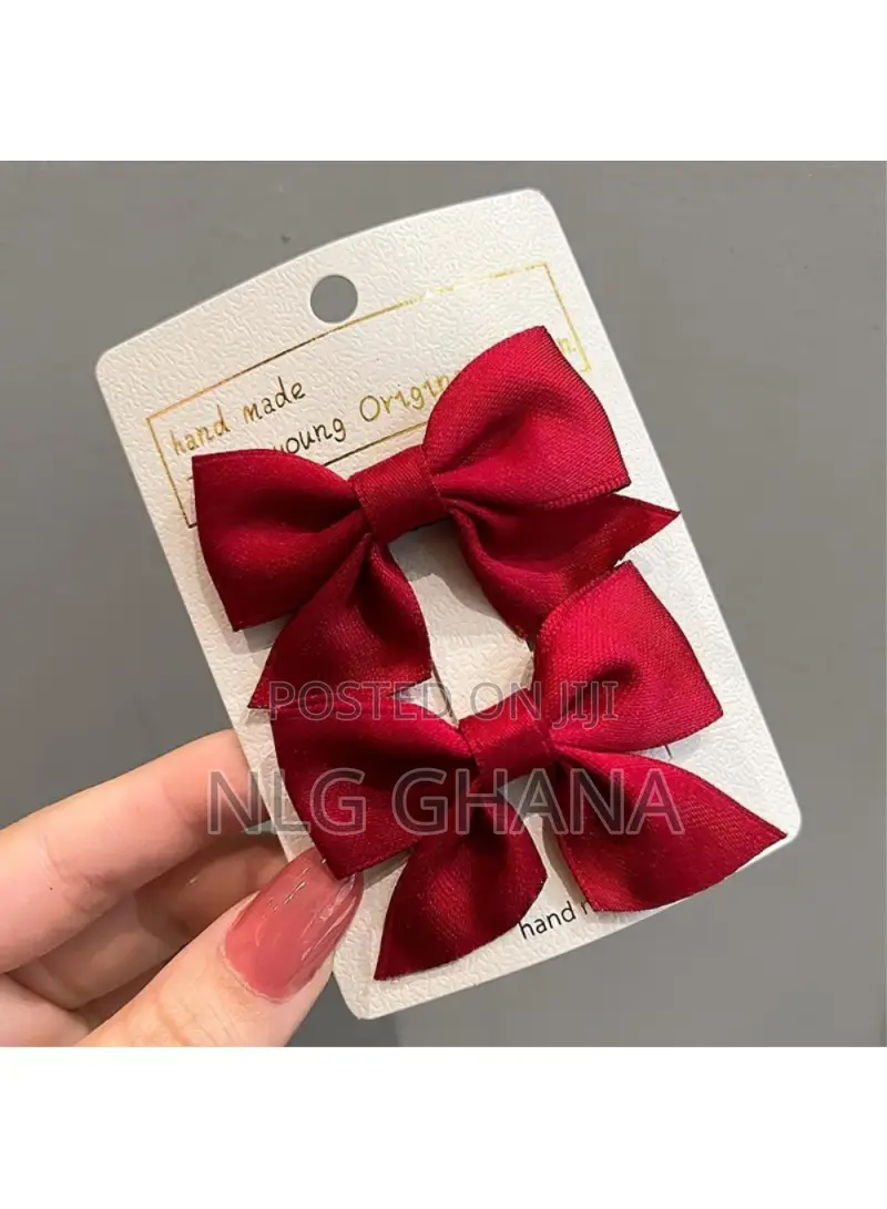 1pair Simple Style Hair Bow Clips Non-Slip Cute. Tvx23582