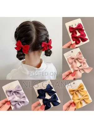 1pair Simple Style Hair Bow Clips Non-Slip Cute. Tvx23582