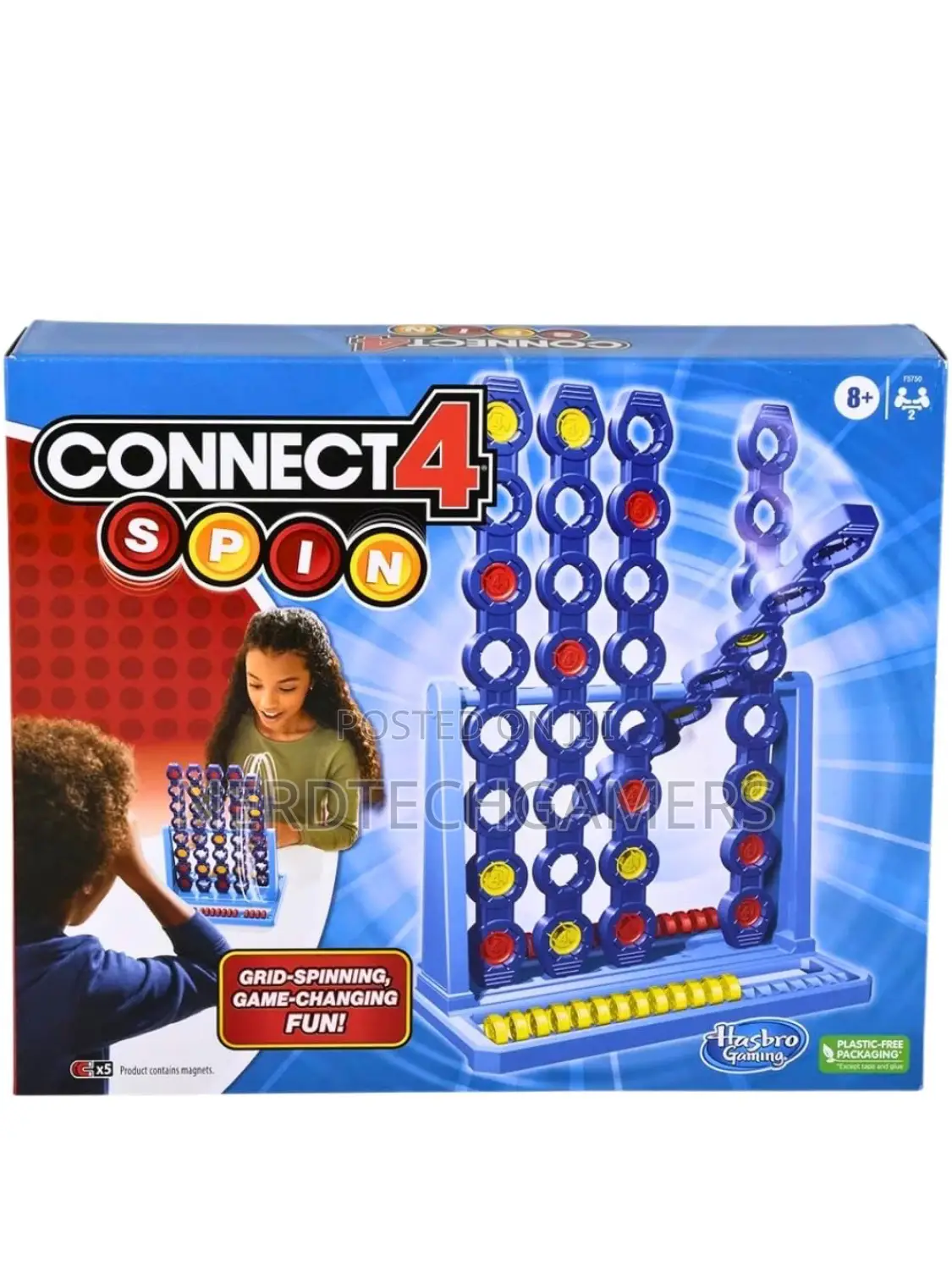 Hasbro Gaming Connect 4 Spin Game, Features Spinning