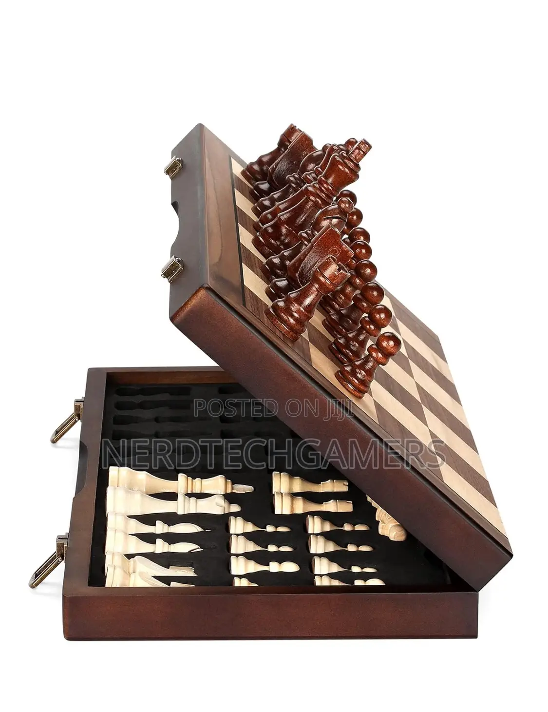 Magnetic Wooden Chess Set for Adults Kids 15'' Chess Board