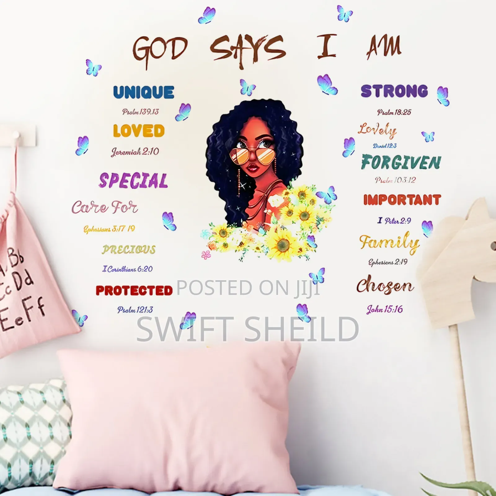 God Says Butterfly Room Wall Decor