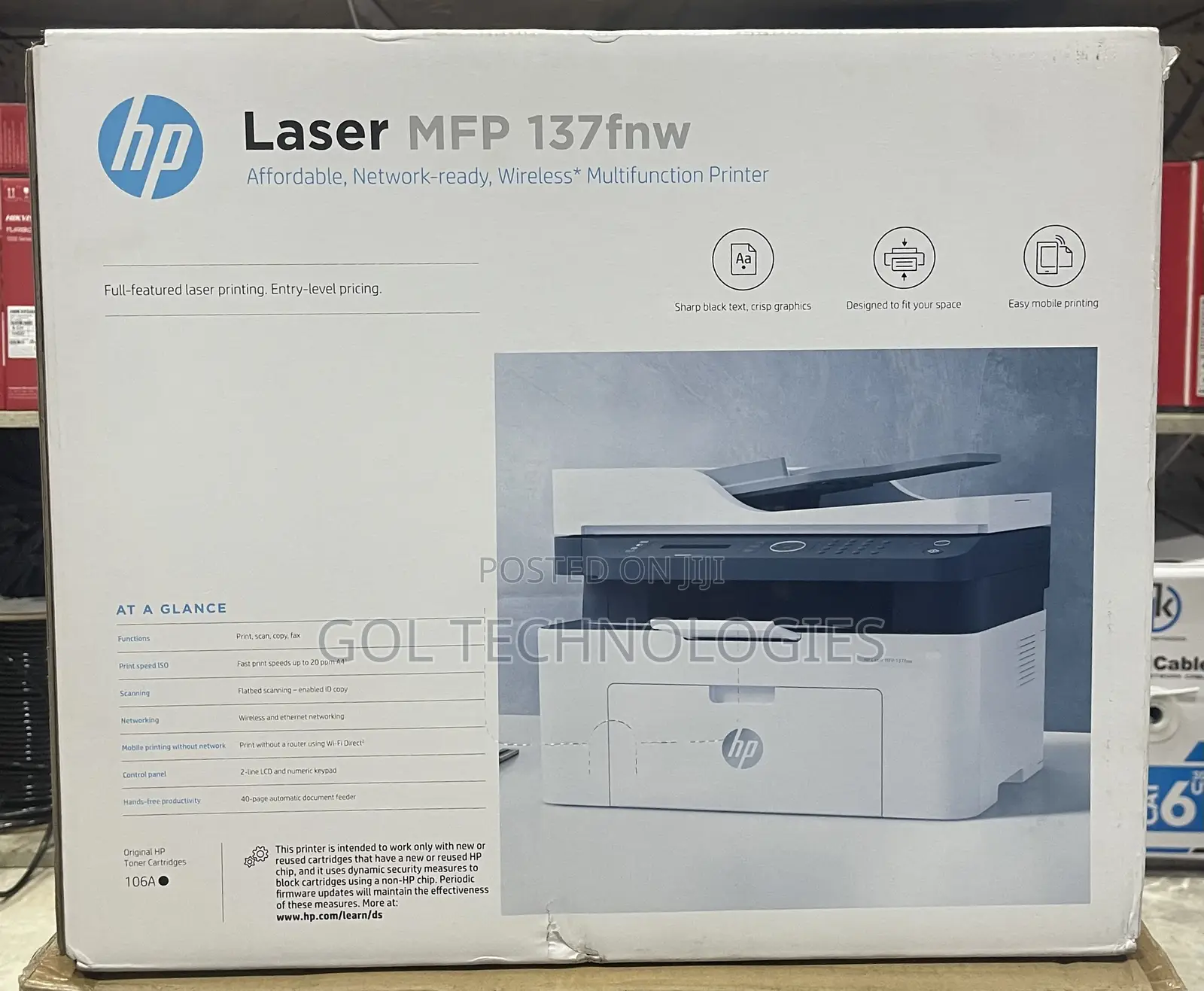 Hp Laser MFP 137fnw All in 1 Multifunction Wireless Printer