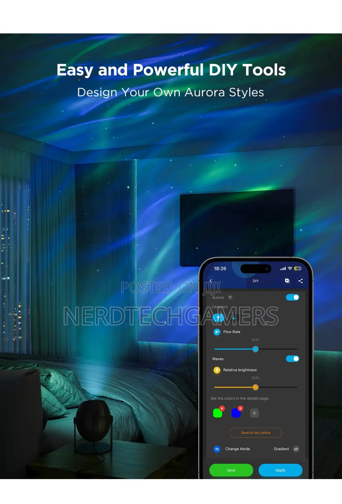 Govee Star Light Projector With 3 Aurora Flowing Effects