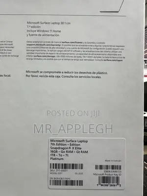 New Microsoft Surface Laptop 7 16GB Qualcomm Snapdragon X Elite SSD 1T