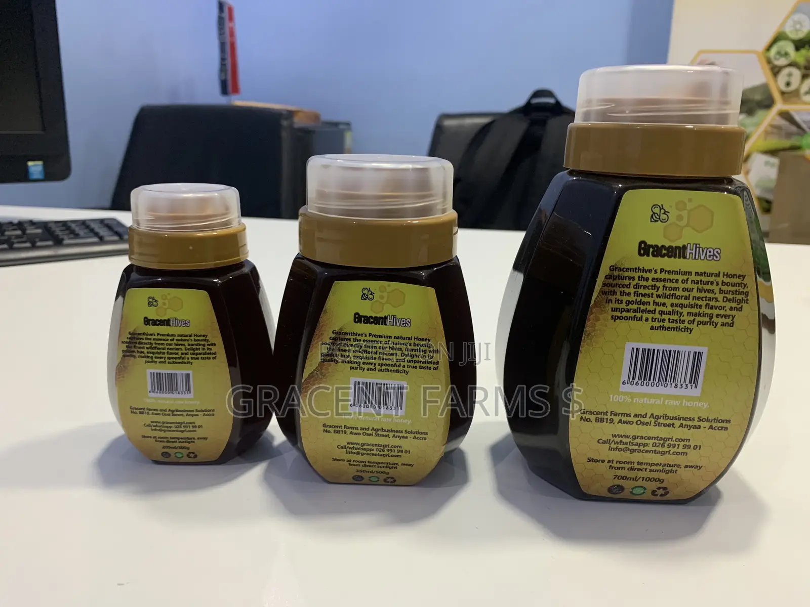200ml/300g Gracent Hives Premium Natural Honey - Double Lid
