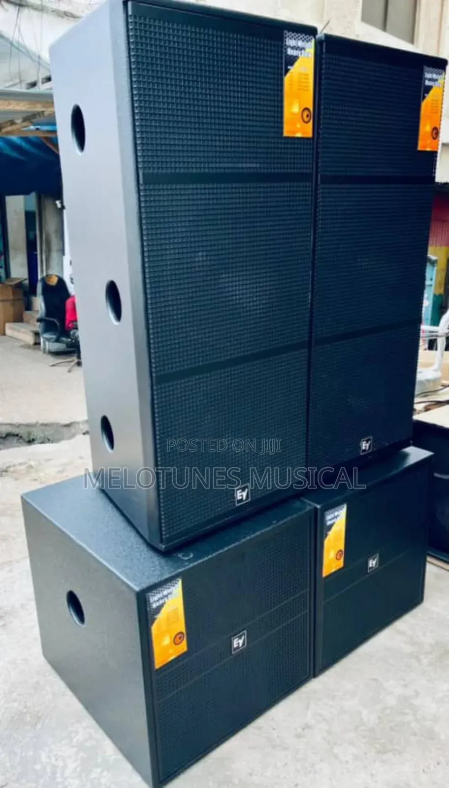 Full Range Electro-Voice and Single Bass Speakers