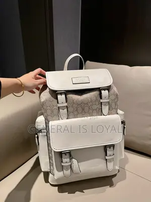 Coach Backpack White and Brown