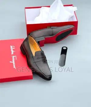 Salvatore Ferragamo Laceless Men Leather Shoe