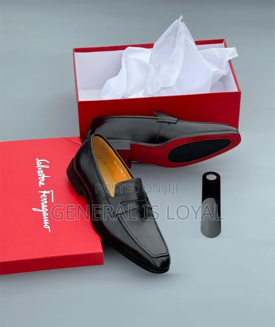 Salvatore Ferragamo Laceless Men Leather Shoe