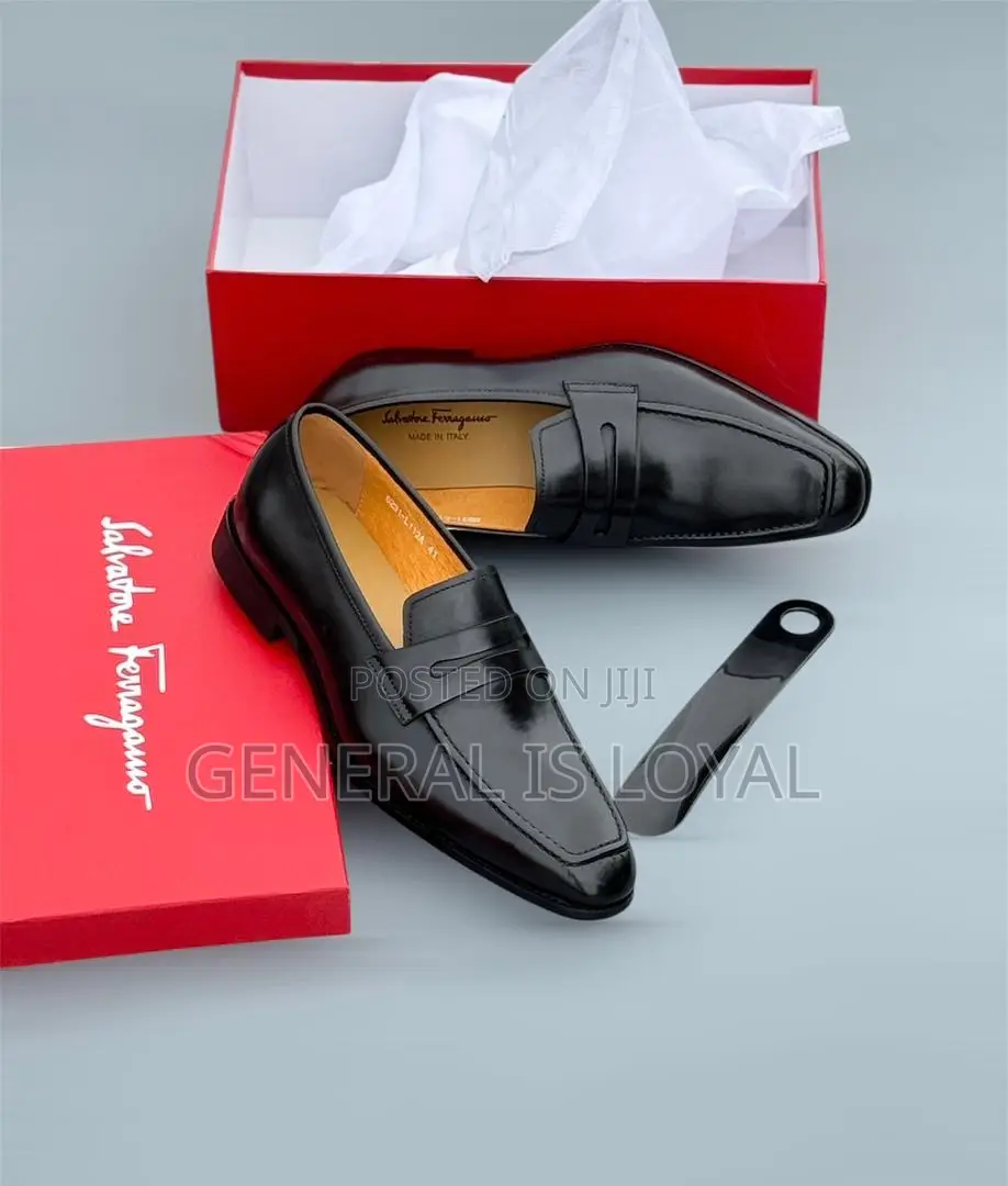 Salvatore Ferragamo Laceless Men Leather Shoe