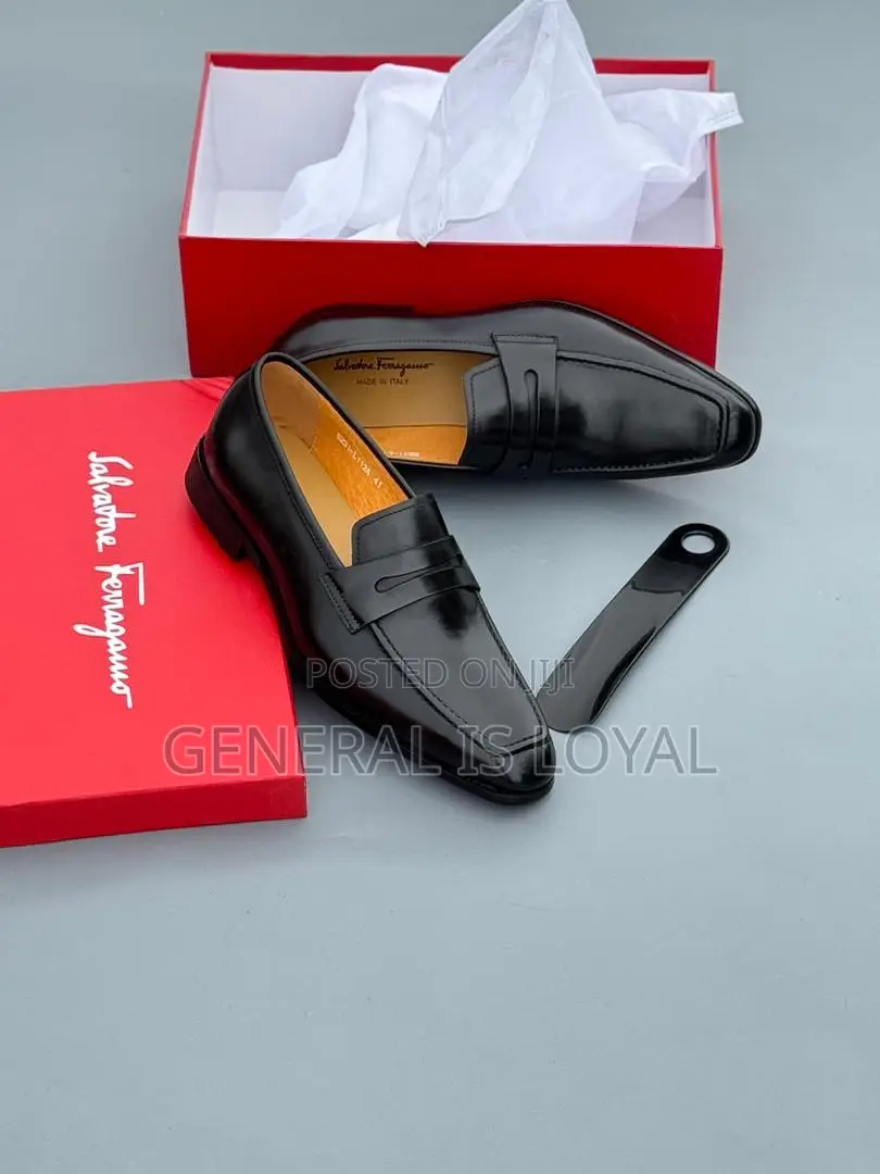 Salvatore Ferragamo Laceless Men Leather Shoe