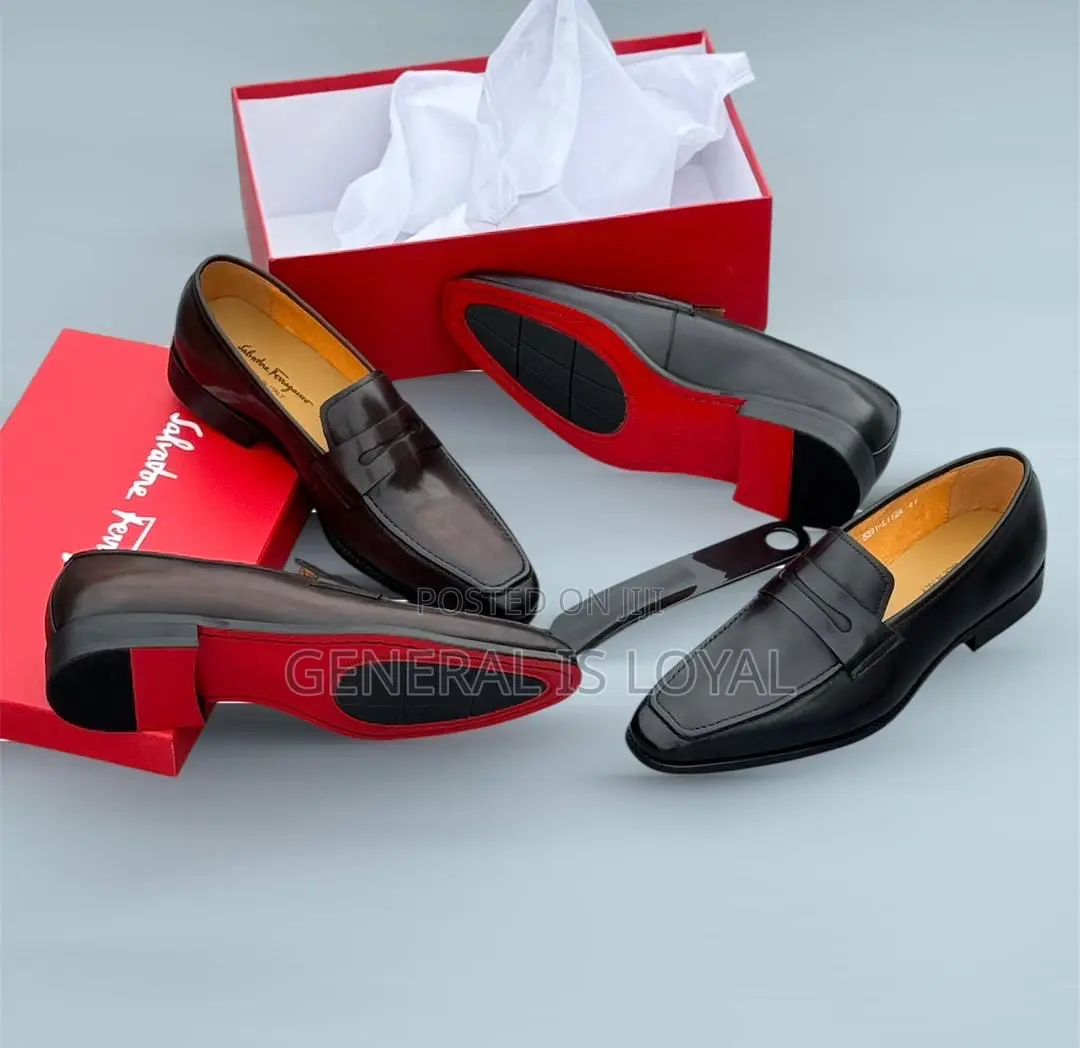 Salvatore Ferragamo Laceless Men Leather Shoe