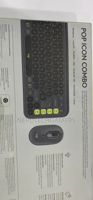 Logitech Pop Icon Wireless Keyboard Mouse Combo (Graphite