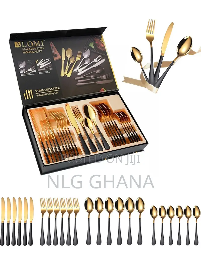 24 PCS Cutlery Set Knives Forks Spoons for Home. Ghx6071