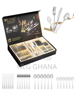 24 PCS Cutlery Set Knives Forks Spoons for Home. Ghx6071