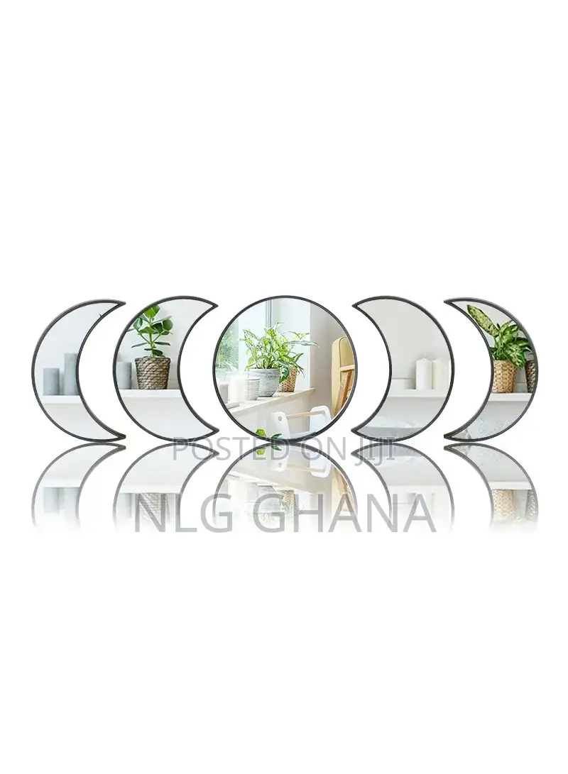 Moon Phase Mirror Set With Birds for Home Wall. Ghx5537
