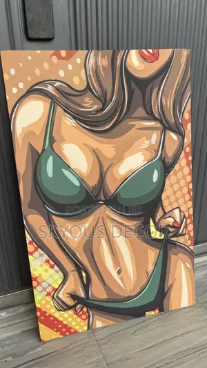 Original Canvas Material Woman Art Decor