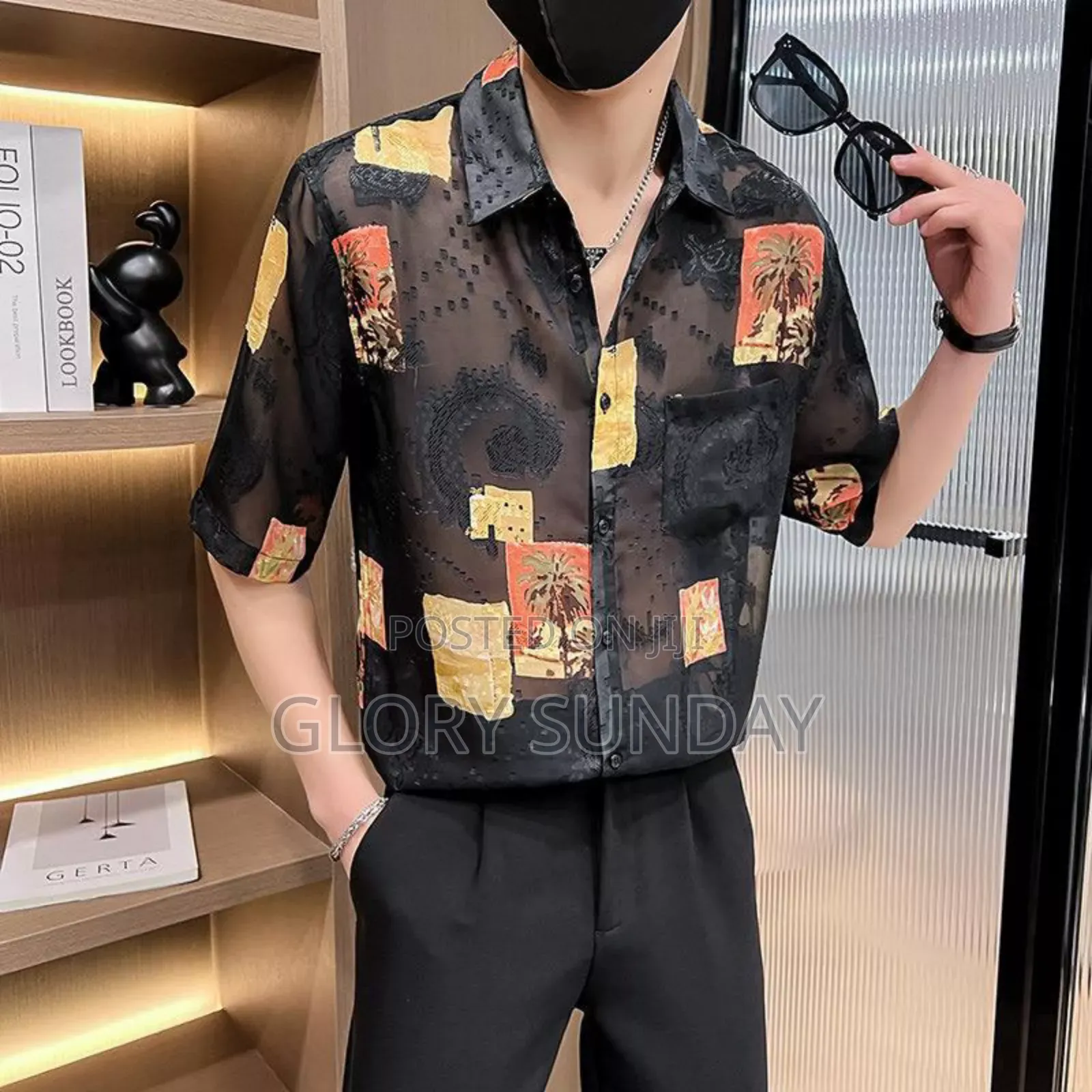 See Through Short Leaves Men's Shirts Available