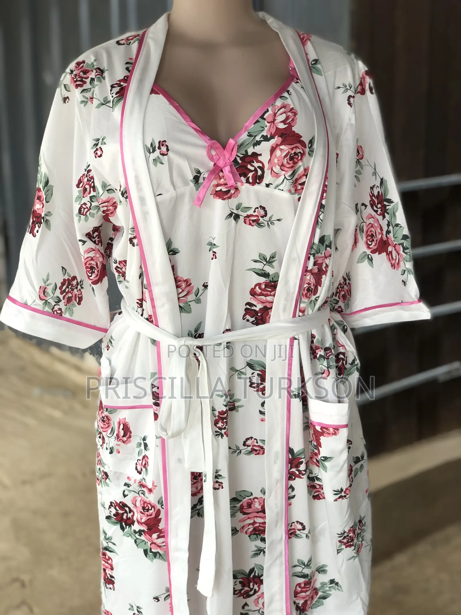 Pink Flower Night Wear
