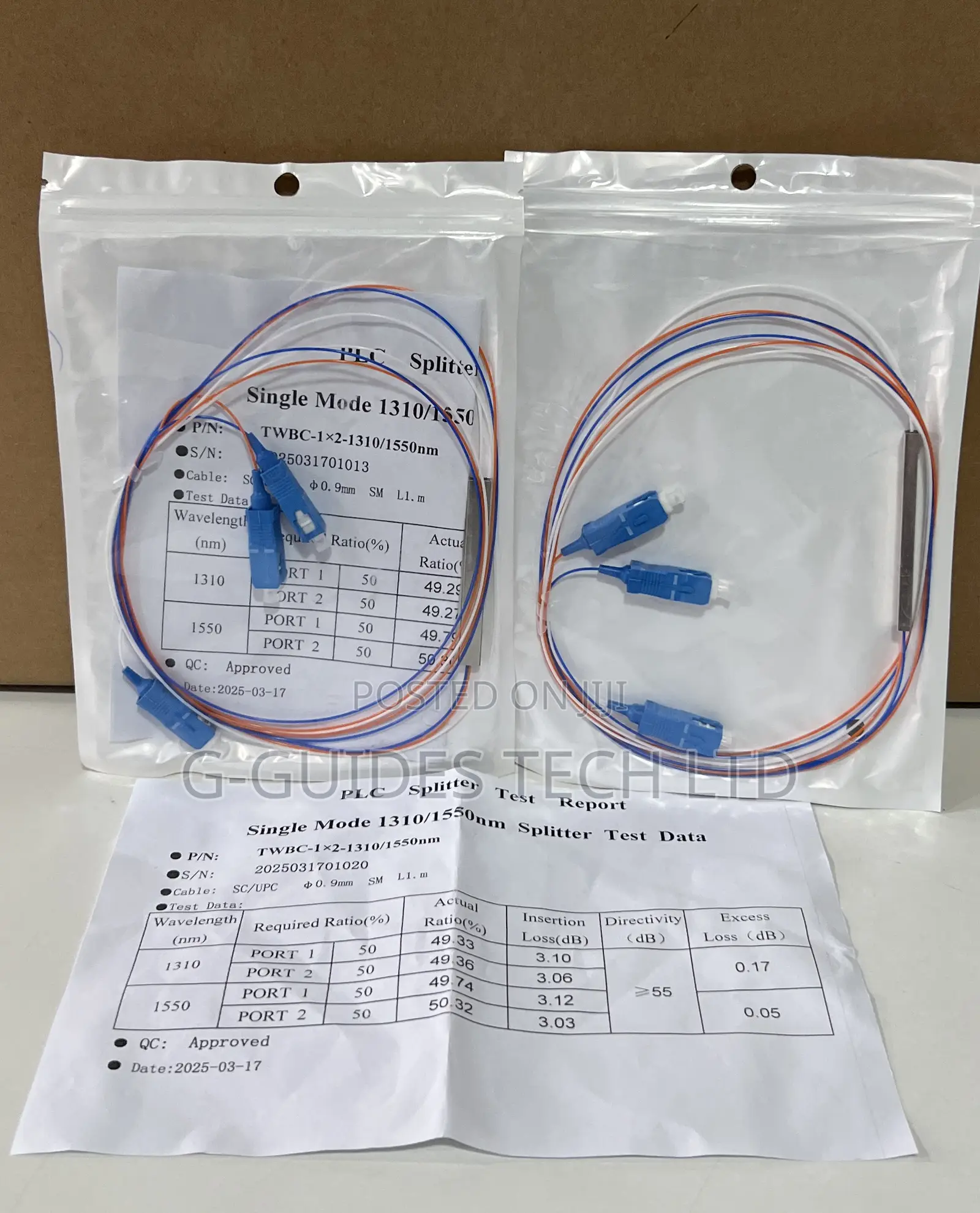 2-Port PLC Splitter Sc, Planar Lightwave Circuit Splitter Sc