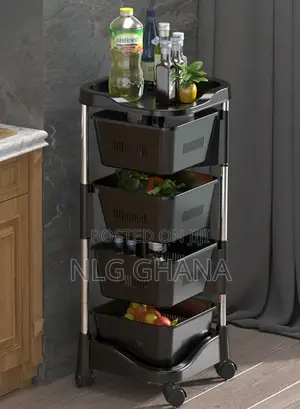 4-Tier Removable Square Rotating Rolling. Ghx3514