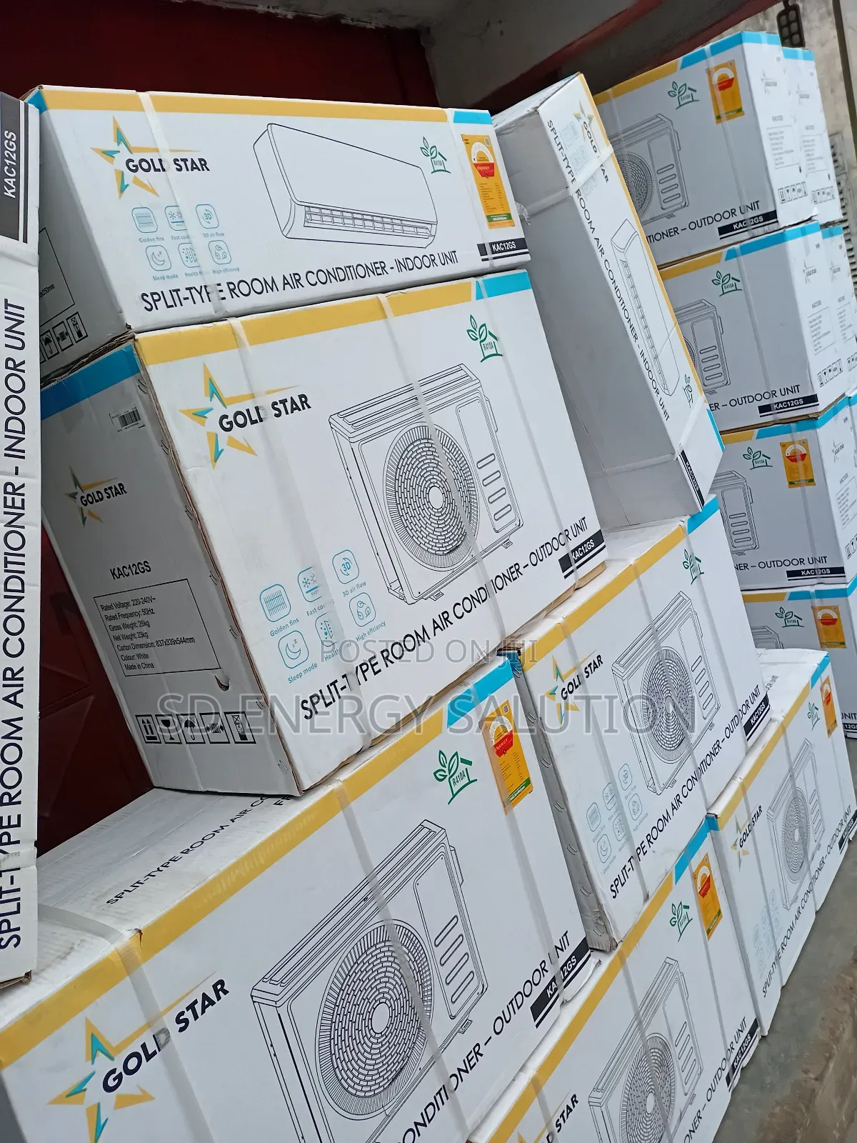 Large 1.5hp Split Air Conditioner Gold Star System