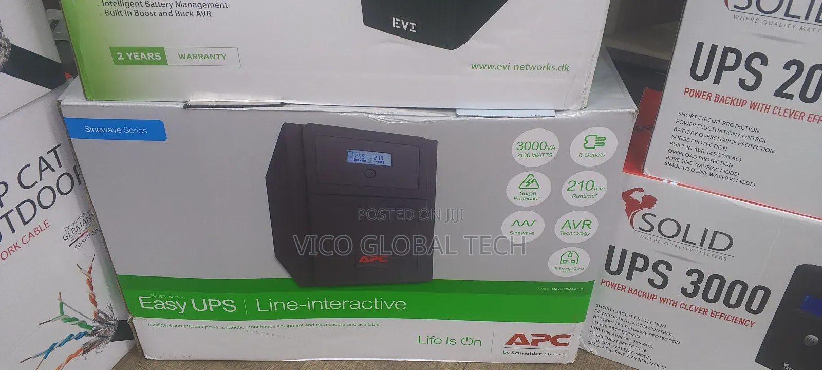 Apc Ups 3kva - Easy Ups - Smv3000ai-MSX - Universal Outliet