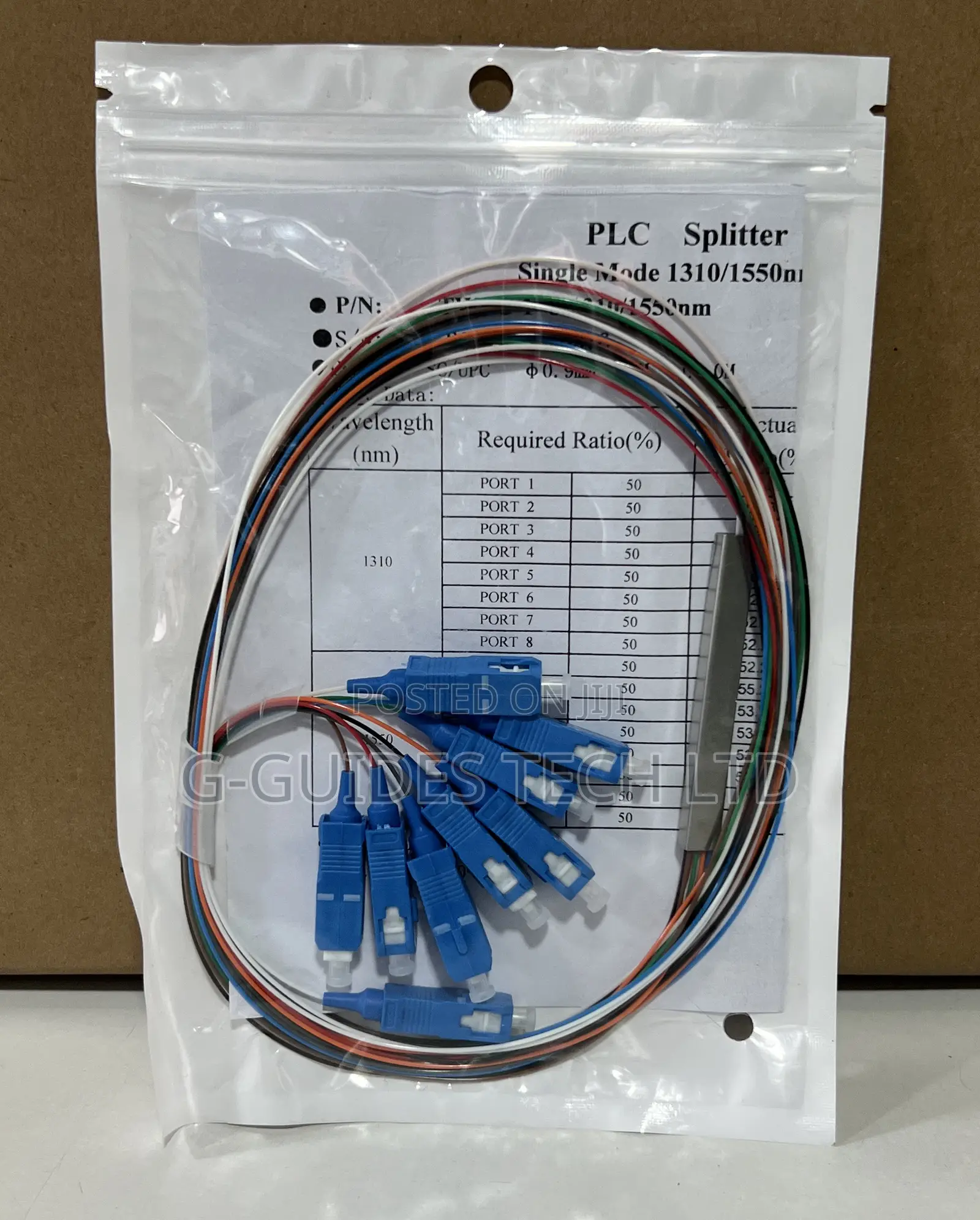 8-Port PLC Splitter Sc,Planar Lightwave Circuit Splitter 1x8
