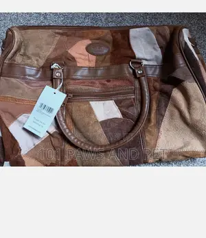 Cotton Traders Leather Patch Duffle Bag