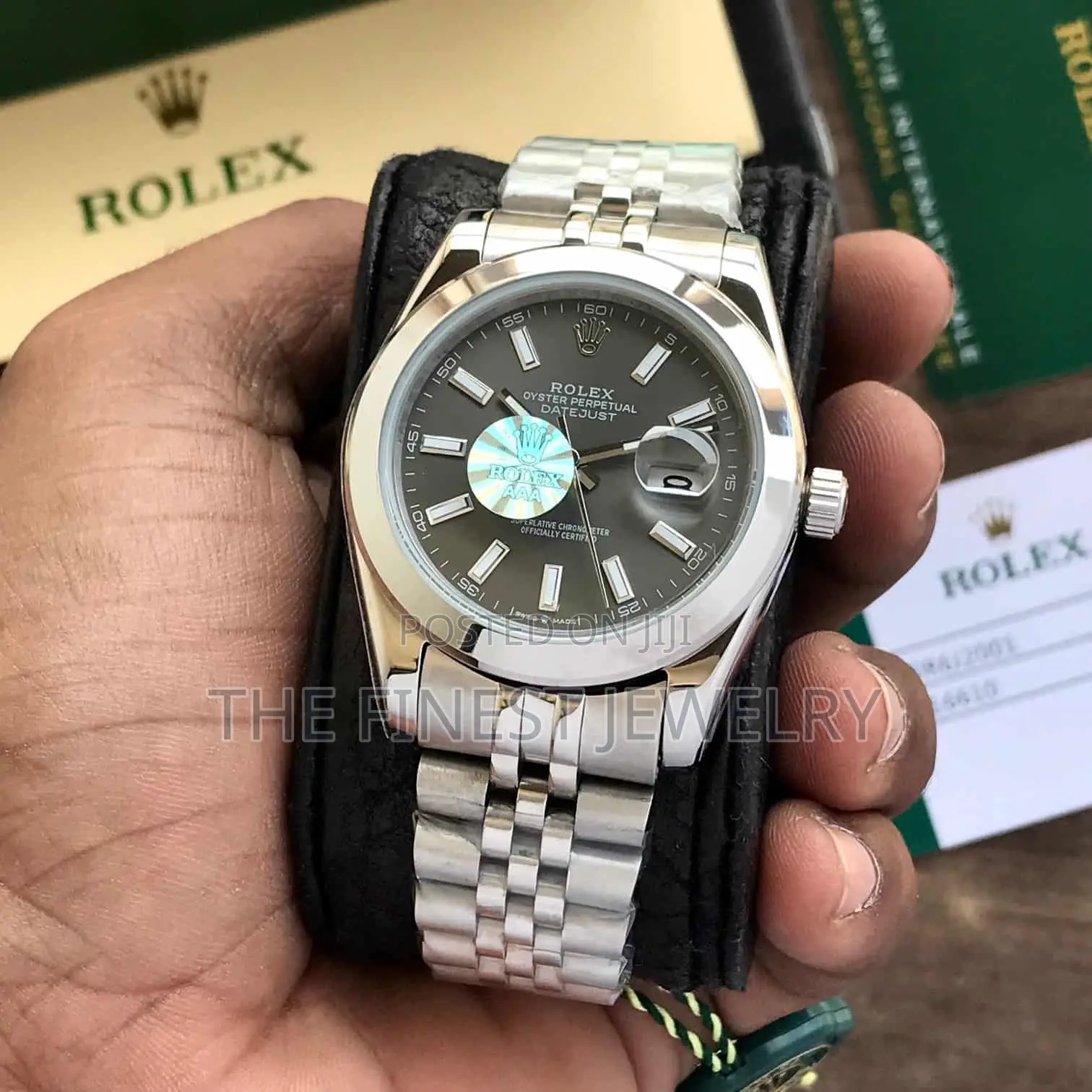Rolex Date Just 41 Grey Dial Automatic Mens Watch