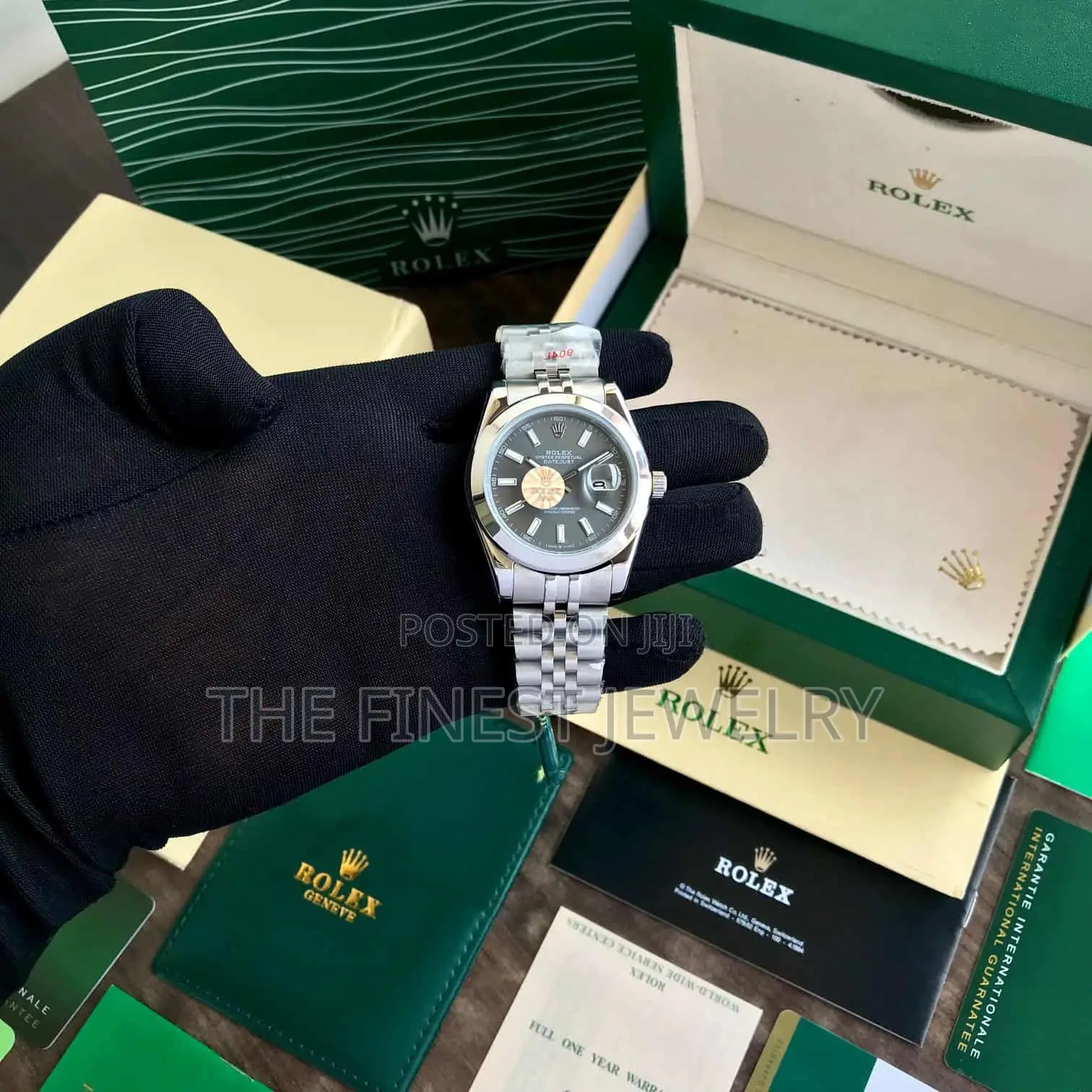 Rolex Date Just 41 Grey Dial Automatic Mens Watch