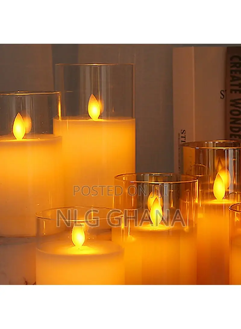 210mah 3v 3pcs Set Moving Flame Imitation Candle.