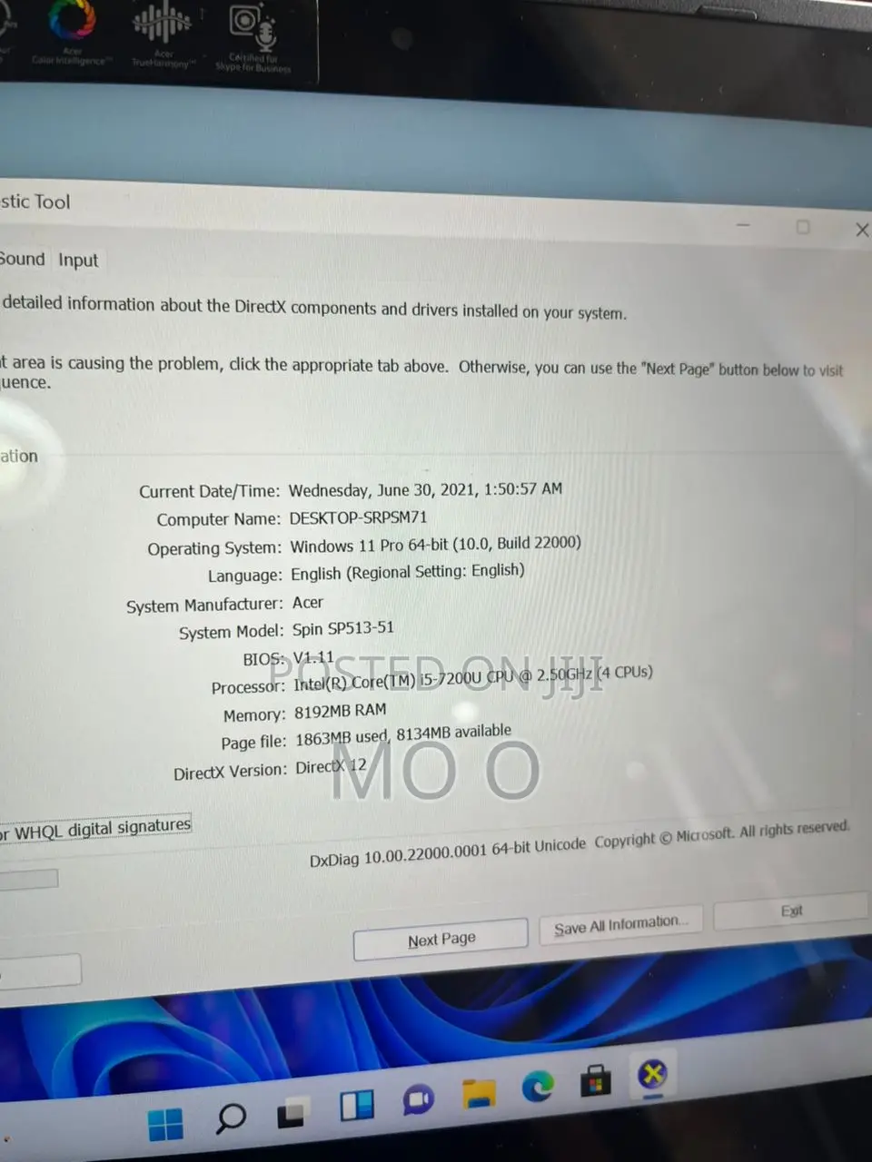Laptop Acer Aspire 5 8GB Intel Core I5 SSD 512GB