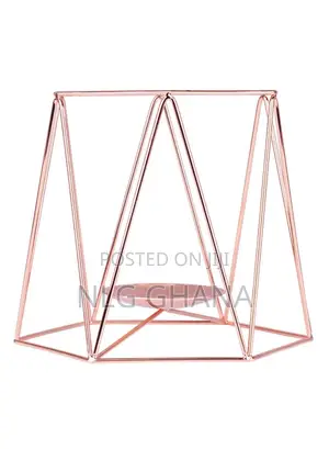 Iron Hollow Candle Holders Retro Geometric Design.