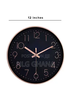 12" Stylish Battery-Operated Wall Clock Modern. Ghx4979