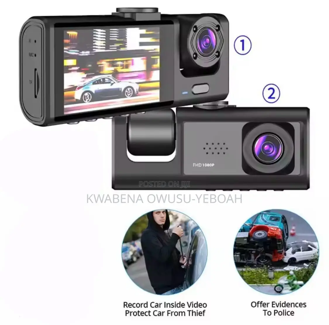 2 Channel Car Dash Cam
