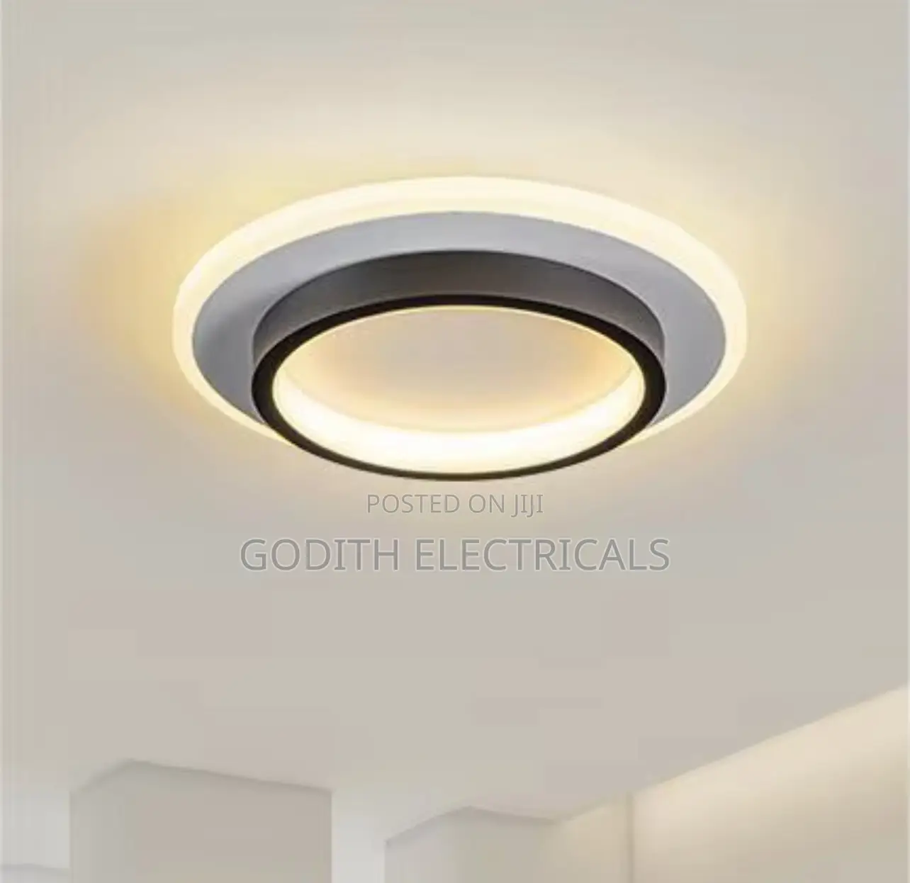Black N White Led Ceiling Light With 3 Colors