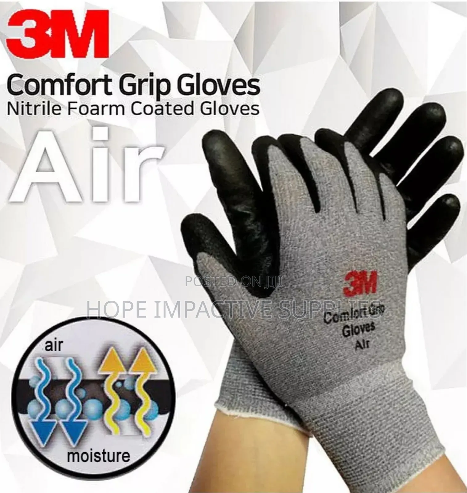 3m Mechanical Gloves.(Comfort Grip & Oil Resistant & Anti-cut)