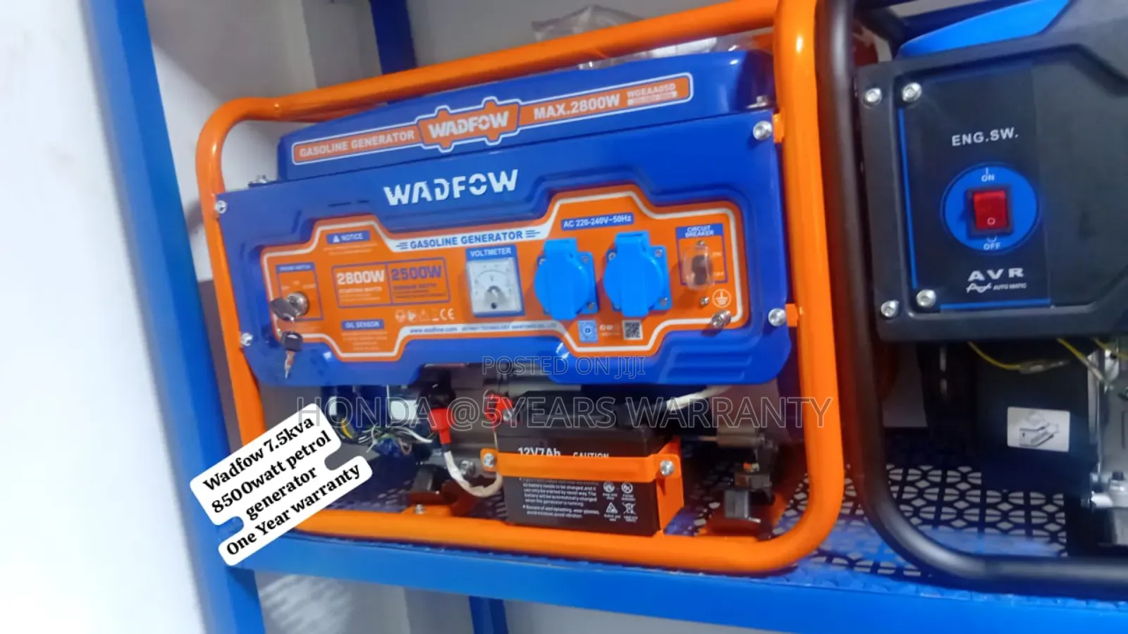 Wadfow 7.5kva Petrol Generator 8500watt Keystart 7.5kva