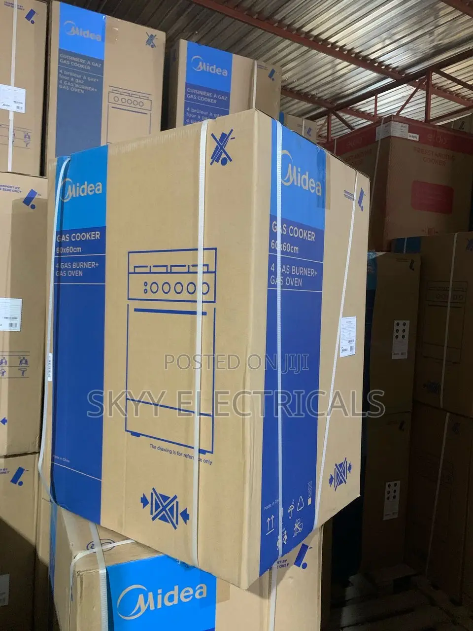 60x60 Midea 4burner Gas Cooker With Oven and Grill