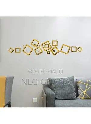 18 PCS/Set Acrylic Geometric Hollow Square Mirror.
