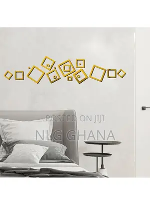 18 PCS/Set Acrylic Geometric Hollow Square Mirror.