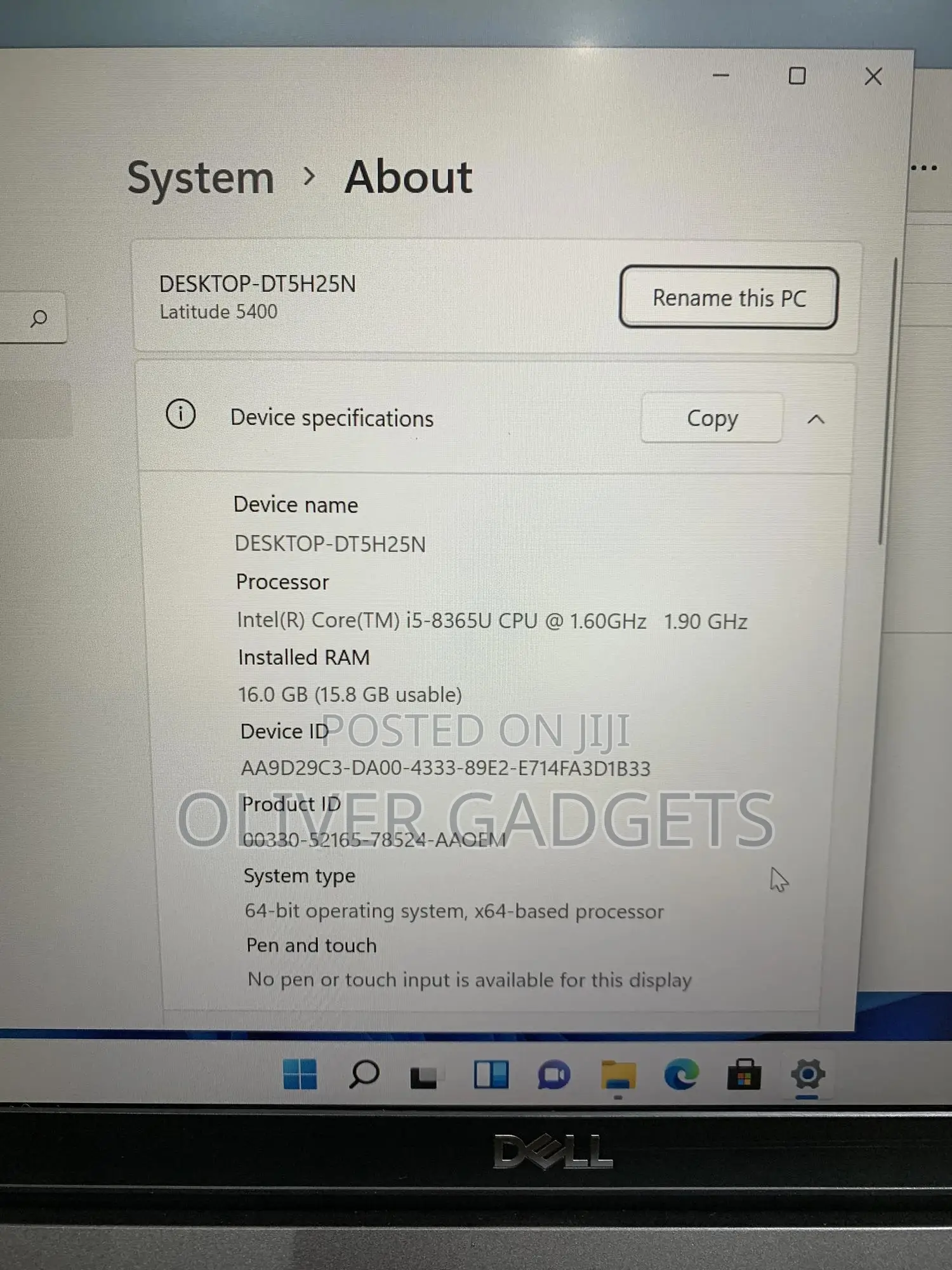 Laptop Dell Latitude 5400 16GB Intel Core I5 SSD 512GB