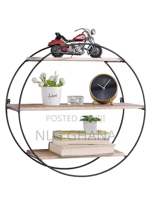 19.7inch 3-Layer Round Iron Wall Decoration.