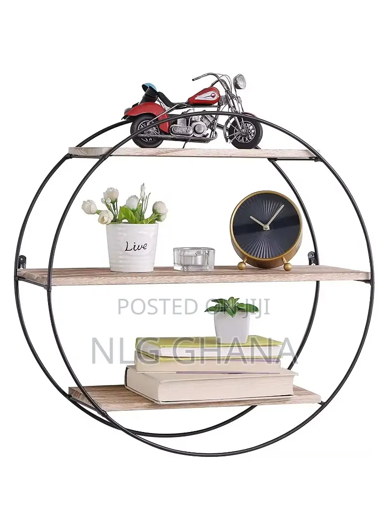19.7inch 3-Layer Round Iron Wall Decoration.