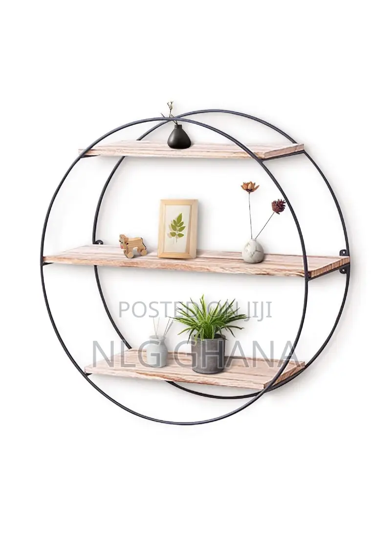 19.7inch 3-Layer Round Iron Wall Decoration.