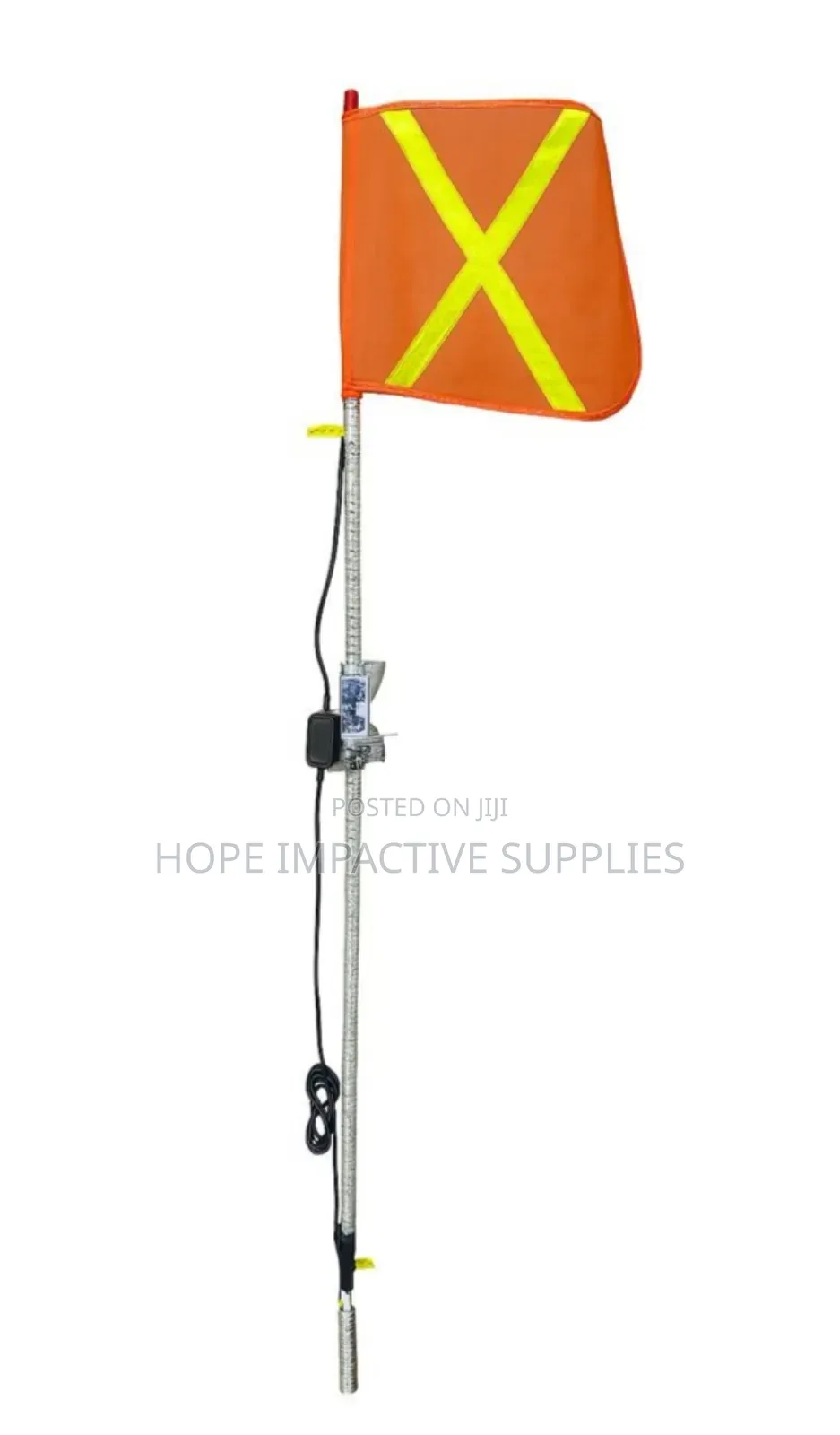 (5ft)Stainless Steel Buggy Whip With Led Light.(12v, 24v)