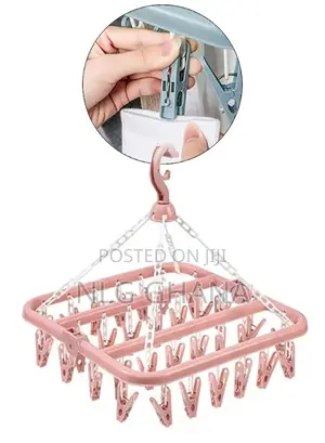 32 Clips Foldable Hanging Drying Rack.